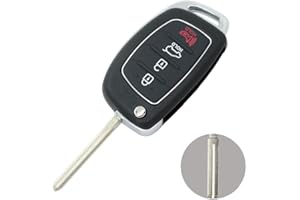 BROVACS Replacement Key Shell Compatible with HYUNDAI Santa Fe ix45 4 Button Keyless Entry Remote Flip Key Case Fob PG180D
