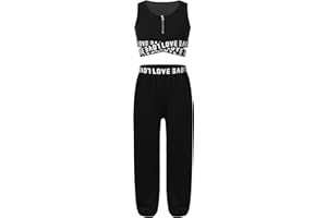 LiiYii Tenue de Sport Gym Yoga Enfant Fille Ensemble Crop Top Débardeur Sans Manche Pantalon Long Costume de Danse Confortable Survêtement Running Jogging Outfit 6-14 Ans