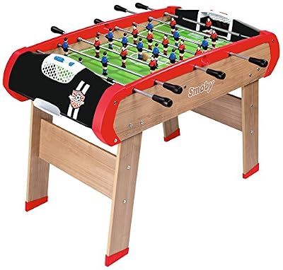 Smoby Toys - 620400 - Baby Foot, Champions, Structure et Pieds Bois + 2 Balles Lièges Incluses