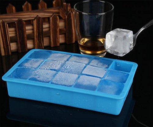 wicemoon Ice Tablett umweltverträglich quadratisch Ice Lattice DIY 15 ladeanschlussdeckel Raster von ICE aus Silikagel Modell blau - 4