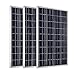 Produktbild ECO-WORTHY 300W Solarpanel: 3 Stücke 100W Solarmodul Polykristallin Photovoltaik 12 Volt Solarzelle Ideal zum Aufladen von 12V Batterien