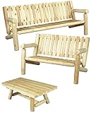 Baumstammbank Massivholz • Holzbank rustikal • Knüppelholz 🥇