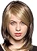 Bigood 48cm Smooth Inclined Bangs Double color straight flaxen and Brown wig