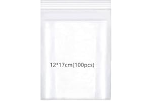 ‎HURUIRUI huruirui 12x17cm Druckverschlussbeutel,100Stück zip beutel Wiederverschließbare Durchsichtige Plastikbeutel Klein Verschlussbeutel Zipper Beutel Set Kleine Wasserdichter 100μm