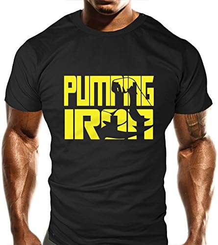 New Pumping Iron Gym T-Shirt - Training Top - Sports - Bodybuilding Casual Loose Fit Top - Funny (2XL)