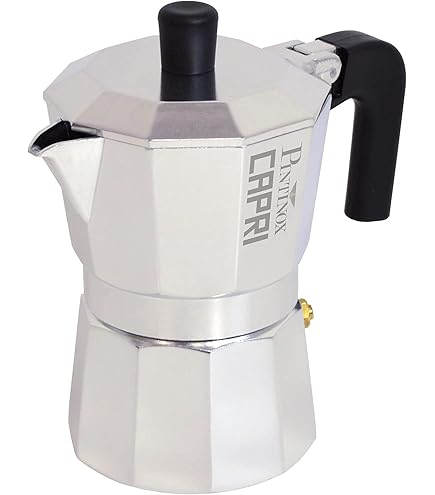 Pintinox Capri Mocha Coffee Maker, 6 Cups, Aluminium, Anti-Burn