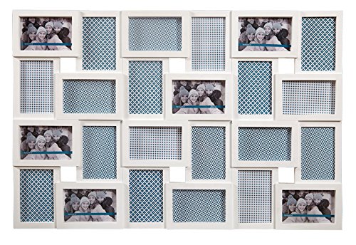 Ideal Gallery Bilderrahmen in Weiß für 24 Fotos in 10x15 cm Foto Collage Galerie