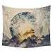 Produktbild Minuya Berg Meer Tuschmalerei Style Natur hübsch Farbig Gedrukt Lotus Tapestry Bohemen Wandteppich Haus Zimmer Room Buddhismus