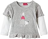 SALT AND PEPPER Baby Girls NB Sweat L.friends Rüsche Plain Crew Neck Long Sleeve Sweatshirt