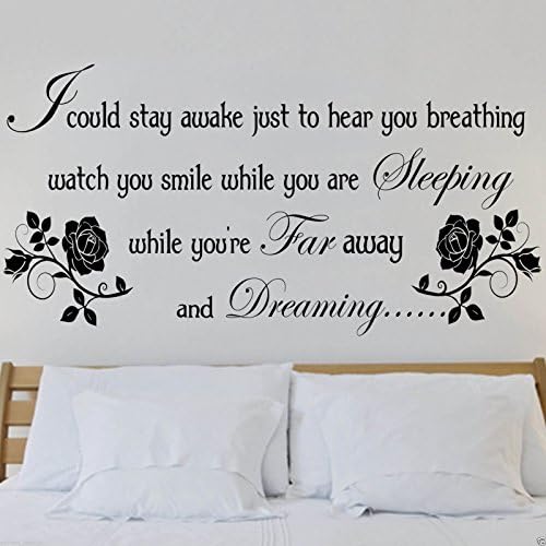 Windsor Designers Aerosmith Lyrics, wall sticker, decal, quote, Transfer, Bedroom, mural, LARGE -SIZE 120cm x 60cm -Black