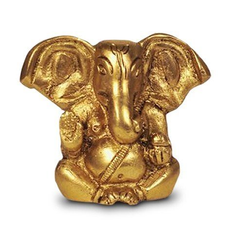 Ganesh, Ganpati, latón Estatua India mano Craf Ted Religioso Escultura de Ganesha, aspecto envejecido latón macizo Escultura Artefactos, vino de lectura decorativa, Valioso Colección, latón acabado, mano religioso regalo,, 2" Modern