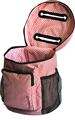 FoolsGold Pro leicht tragen Dual Slot stricken tasche für Wolle und Garne mit 2 Veranstalter Abschnitte und Reißverschluss Tasche – Rosa - 2