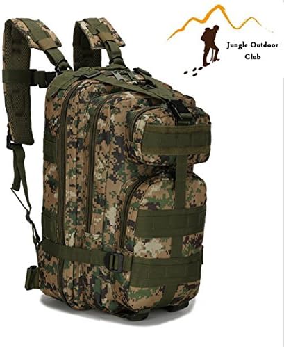 Jungle Field 3P Bag 30L MOLLE Attack Pack Military Rucksack Hiking Camping Climbing recreation cycling Tactical Backpack ,Jungle digital