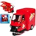 Produktbild New Ray Vespa Piaggio Ape Rot Pizza Marktstand Mobile Pizzeria Transporter 1/18 Modell Auto mit individiuellem Wunschkennzeichen