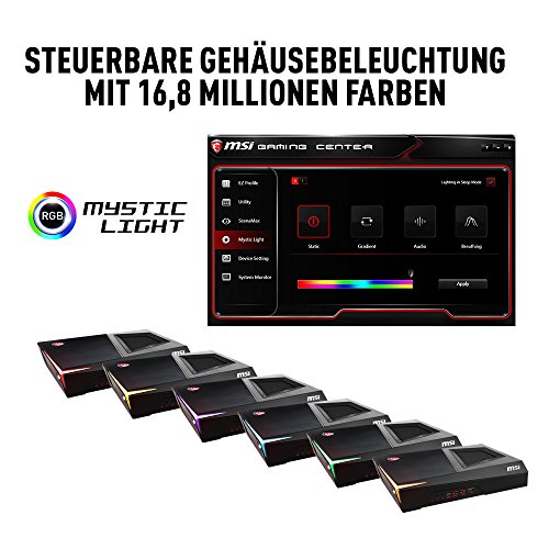 MSI Trident 3 VR7RC-032DE Gaming-PC (Intel Core i5-7400, Nvidia GeForce GTX1060 3GB, 8GB DDR4, 128GB SSD, Windows 10 Home) schwarz - 5