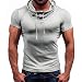 Produktbild Binggong Herren Shirt,Herren-T-Shirt beiläufige dünne Kurzarm-Baumwoll-Sweatshirt Kurzarm-Shirt einfarbig Hemd beiläufige grundlegende O-Ausschnitt