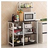 ★ Madera ambiental y estante de cocina multipropósito: madera ambiental sin pegamento industrial, el estante de almacenamiento de cocina protege su salud y seguridad.Es una gran opción para ser el estante de almacenamiento de su cocina, el soporte para microondas, la rejilla de panadería, el organizador de bandejas de especias, la repisa de la estación de trabajo de cocina.