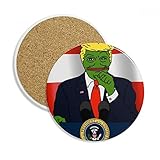 Posavasos de cerámica con imagen de rana de Estados Unidos para taza de regalo, 2 unidades