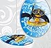 Produktbild WC Sitz Aufkleber " PINGUIN MIT RETTUNGSRING " Design Folie Dekor für Toilettendeckel Klodeckel Sticker