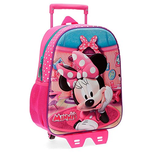 Preisvergleich Produktbild Kindergartenrucksack 33 cm mit Trolley 3D-Effekt Minnie Smile Rosa