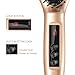 Bestidy Hair Straightener Brush,Ceramic Heating Straightening Irons Anti Scald,LCD Display- For Silky Hair (Golden)