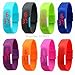 Red Star Unisex Silicone Jelly Slim Set of 8 Sports Digital Led Bracelet Band Watch for Boys & Girls birthday return gift RS.400.00