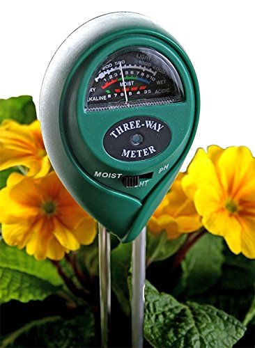 3 in 1 Bodentester PH Wert Messgerät bei DigHealth, (Boden-pH und Feuchte, Lichtstärke Meter), Keine Batterie Erforderlich, Digitales Bodenmessgerät PH Saurer Für Garten Pflanzen Erde Wasser - 3