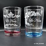 precio vaso sidra grabado El juego de vasos se presentan en una elegante caja negra con cierre imantado que si lo desean los novios podrán reutilizar para guardar otros objetos de la casa.