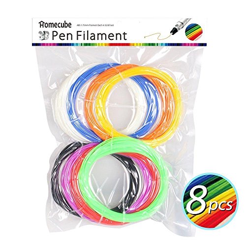 3D Stift Filament, Homecube ABS 3D-Druck Filament Minen 8ST 1,75 MM 32,8 ft / 50G / PCS für 3D-Drucker Stift Rapid-Prototyping keine eigenartigen Geruch - 7