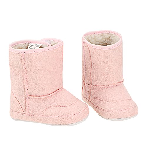 Arshiner Säuglingskleinkind Babyschuhe Krabbelschuhe Weiche Warme Erstlingsschuhe mit Klettverschluss und Gummisohle - 2