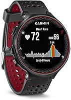 Garmin Forerunner 235 GPS Running Watch with Elevate Wrist Heart Rate and Smart Notifications - Black/Marsala Red