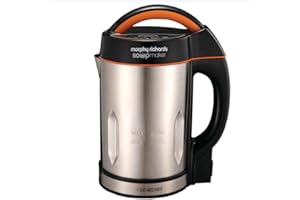 BARGAINSMANIA Soup Maker - 1.6 Litre Capacity Soup Maker - Handy Push Button Control and LED Display - Easy Clean Keep Warm LED Countdown - Stainless Steel - Just 26 Minutes Your Soup Will Be Ready to Eat