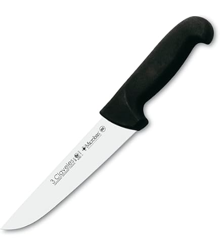3 Claveles Proflex - Cuchillo Profesional Carnicero Ancho 22 Cm Microban Amarillo