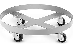 MSW MOTOR TECHNICS MSW Base Rodante para Barriles Soporte con Ruedas MSW-WDL-570 (Diámetro: 60 cm, Capacidad de carga: 300 kg, Con 4 ruedas de goma)