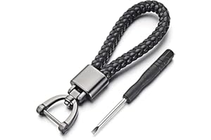 MAONATIVEY Llaveros de Piel para Coche, Llavero Cordón de Cuero Trenzado para Llaves del Coche y Moto, Llavero Trenzado