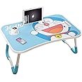 Aitmexcn Foldable Laptop Table, Portable Standing Bed Desk, Breakfast Serving Bed Tray, Notebook Computer Stand Reading Holder for Couch Floor (B-Doraemon)