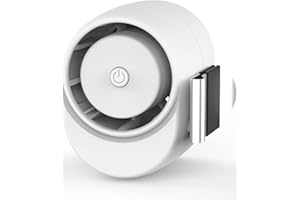 KENSUKA Ventola da Collo e Vita, Mini Ventilatore Portatile con Cordino, con Clip Piccola, a Tre Velocità, per Lavori All'Aperto, Ciclismo