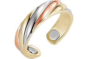 LORNREIN Bague magnétique en cuivre réglable pour homme et femme