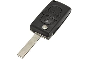 Pro-Plip Clé Plip Compatible avec 807 1007 Citroen 4 Boutons C8 modèle CE0523 Lame avec rainure Coque Boitier de Télécommande