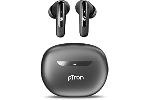 pTron Bassbuds Astra in-Ear TWS Earbuds w/Stereo Sound, 50Hrs Playtime, Stereo Calls, Custom EQ, Mobile App, BTv5.3 Headphone