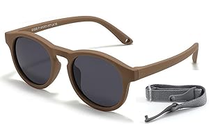 Cysocool Baby Polarisierte Sonnenbrille mit Band 0-36 Monate Kinder Jungen Mädchen Sonnenfilter UV400 Schutz Sonnenbrille Flexiblen Gummi Rahmen Neugeborene Kleinkind Sonnenbrillen