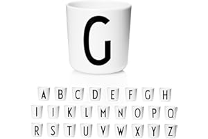 Design Letters Bicchiere Bambino (A-Z) 175 Ml | Tazza Bambini | Bicchiere Neonato 6+ Mesi | Sippy Cup Senza BPS/BPS | Regalo Bambina, Regalo Neonato Maschio, Regalo Neonata, Regalo Battesimo Bimbo