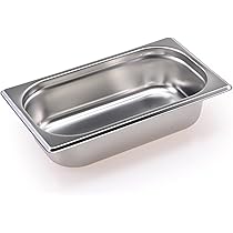 Morleos GN 1/4 Behälter 150mm - 4 Liter Edelstahl Gastronormbehälter Stapelbar