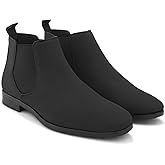 STANPHORD Men's Voltflow Slip-On Chelsea Boots Solid Mid Top Regular Casual Shoes Without Laces | Perfect for Parties, Outdoo