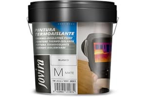 JOVIRA PINTURAS Pintura Aislante Térmica, Anticondensación (Termoaislante).Para superficies de hormigón, morteros de cemento, ladrillo, yeso. Mejora el aislamiento térmico (frio-calor) y acústico. (14 Litros) A-26C