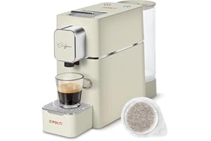 Polti Coffea S15C, Macchina per Caffè Espresso, Compatibile con Cialde E.S.E. 44 mm, Serbatoio 0,85L, Pressione Pompa 19 bar, Colore Crema