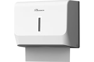 PLUSSEN Dispenser per Asciugamani di Carta da Parete,porta salviette di carta bagno,Tovaglioli Piegati a Z ed Intercalati dispenser asciugamani carta,Può Contenere Fino A 200 Fogli（bianco-6006）