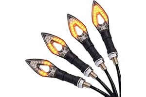 OFZVEO Intermitentes LED para motocicleta, mini intermitentes universales, efecto secuencial, luz de marcha quad, luz intermitente, gran aspecto y hermoso, prueba de agua clara (B)