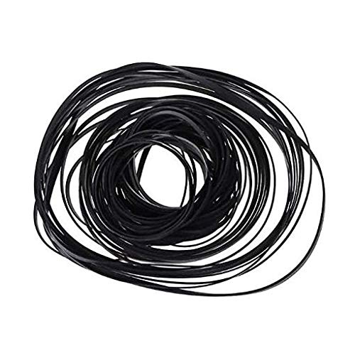 50Pcs Mix Cassette Tape Machine Recorder Rubber Belt Repair Maintenance Mix Flat Cassette Tape for Recorders CD-ROM Video Machines DVD Drive