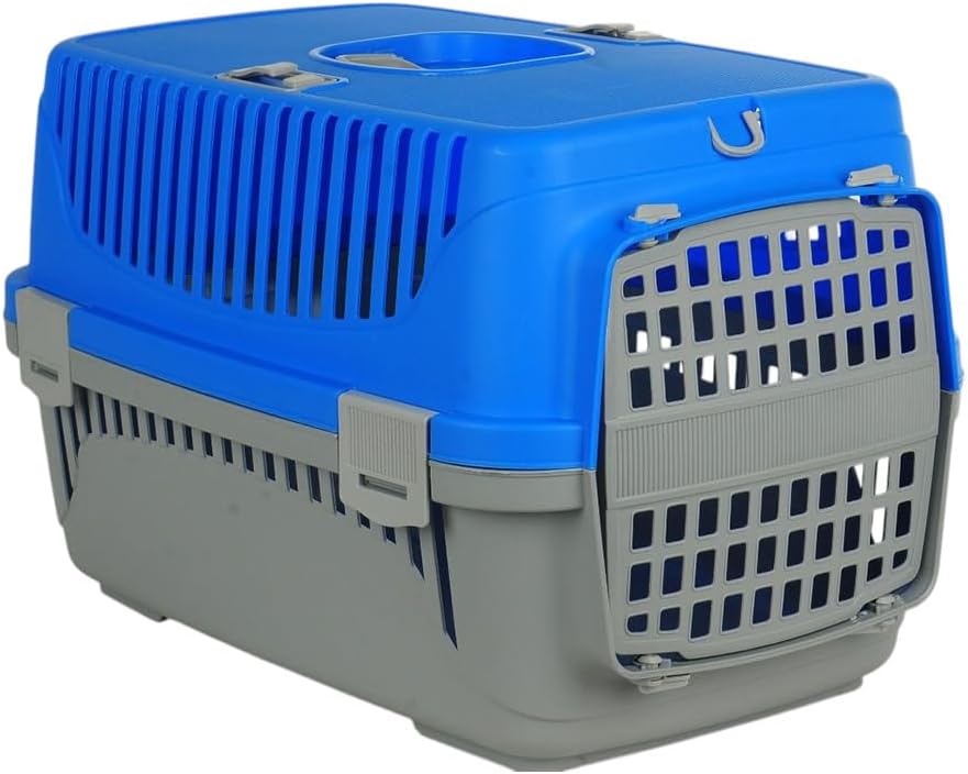 Pribor Kedi Köpek Evcil Hayvan Taşıma Çantası Box Çok Fonksiyonlu (Mavi, Orta)